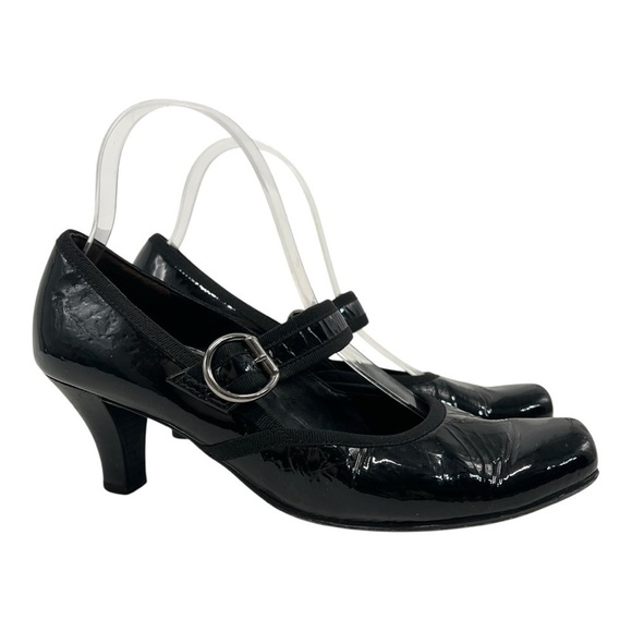 Paul Green Black Patent Leather Mary Jane Handcrafted Heels Women’s 7.5 - Picture 2 of 16